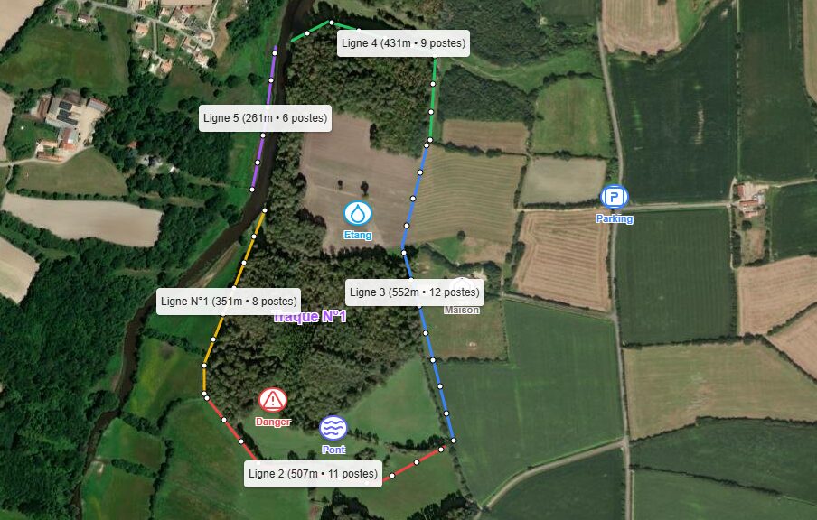 Fonctionnalités 1 editeur de carte de traque de chasse