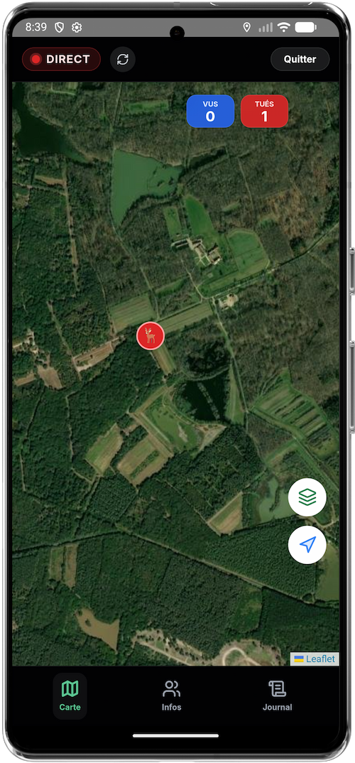 google pixel application mobile de chasse live battue